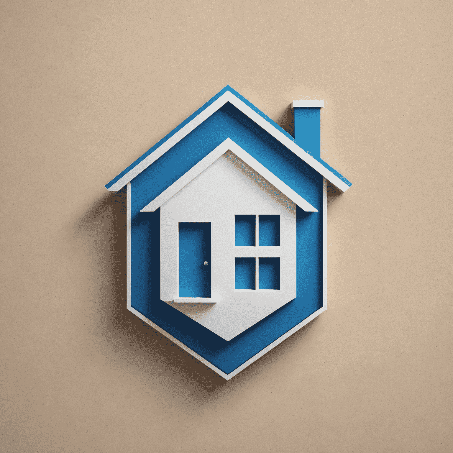 andeding Logo - Ein modernes, stilisiertes Haus-Symbol in Blau