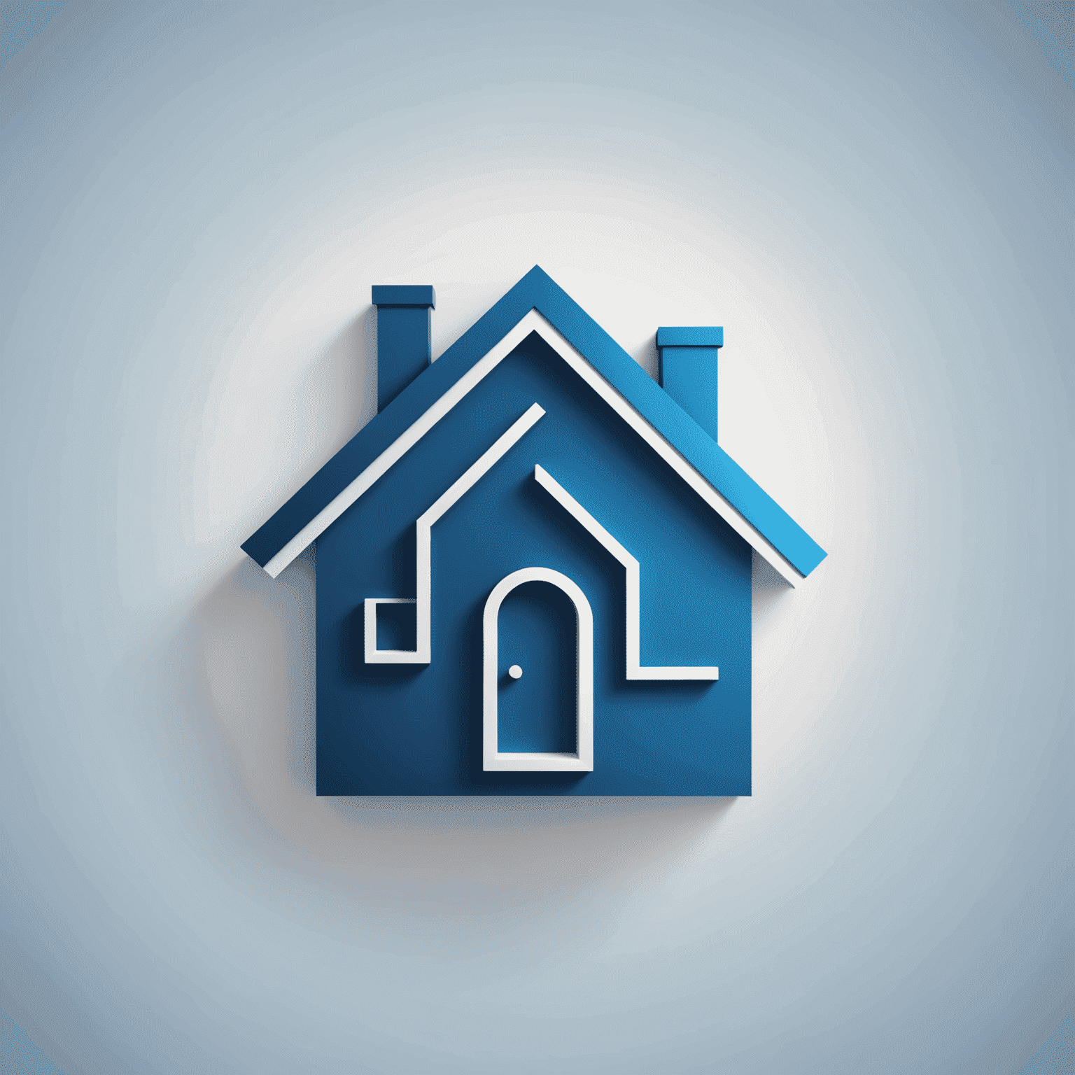 andeding Logo - Ein modernes, stilisiertes Haus-Symbol in Blau