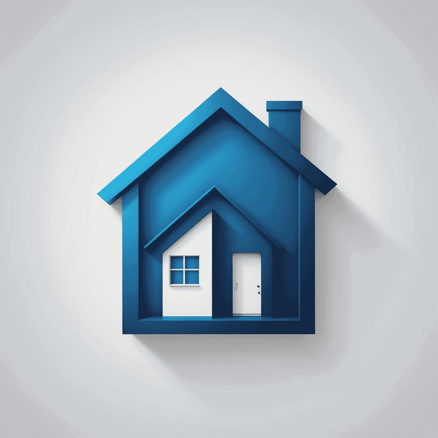 andeding Logo - Ein modernes, stilisiertes Haus-Symbol in Blau