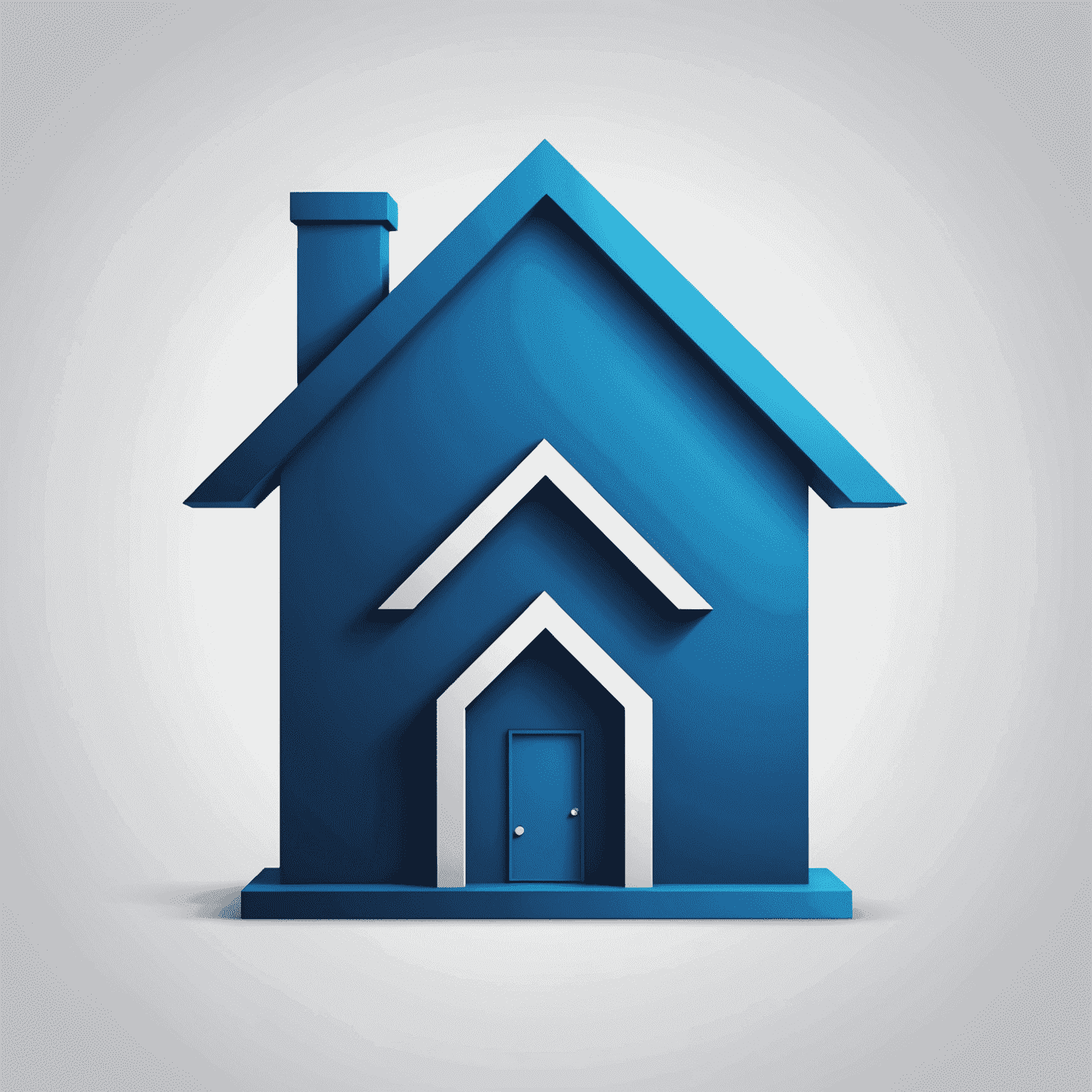 andeding Logo - Ein modernes, stilisiertes Haus-Symbol in Blau