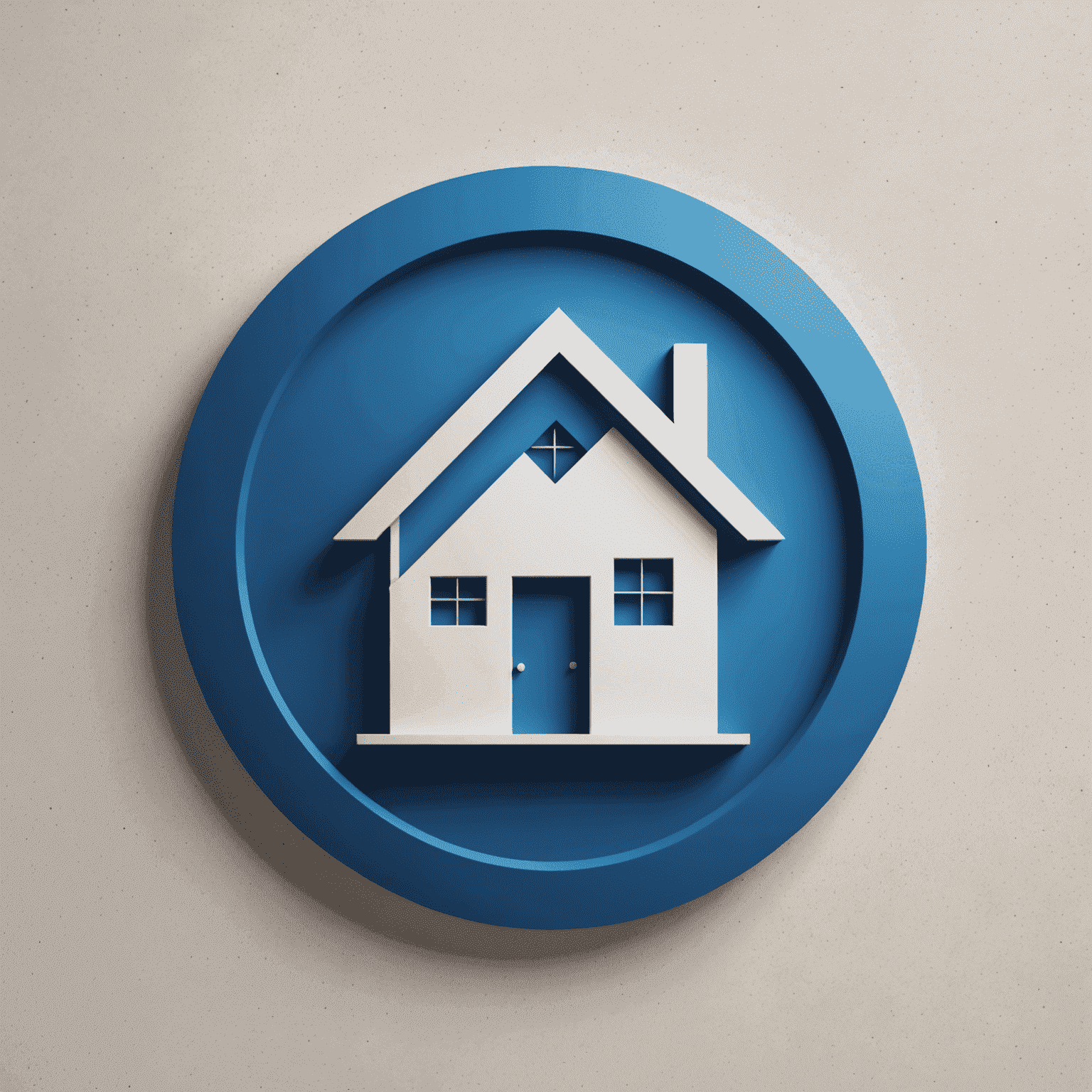 andeding Logo - Ein modernes, stilisiertes Haus-Symbol in Blau