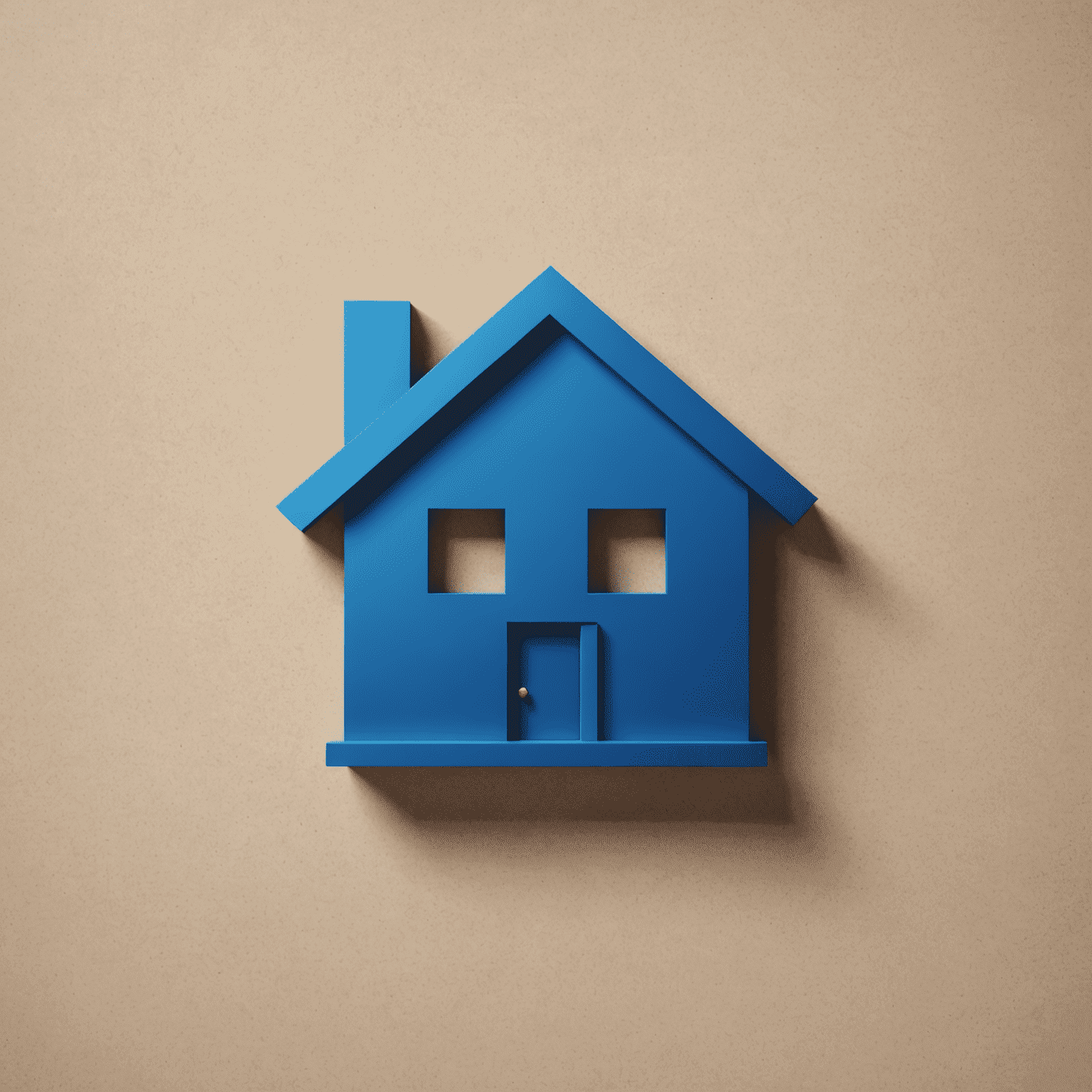 andeding Logo - Ein modernes, stilisiertes Haus-Symbol in Blau