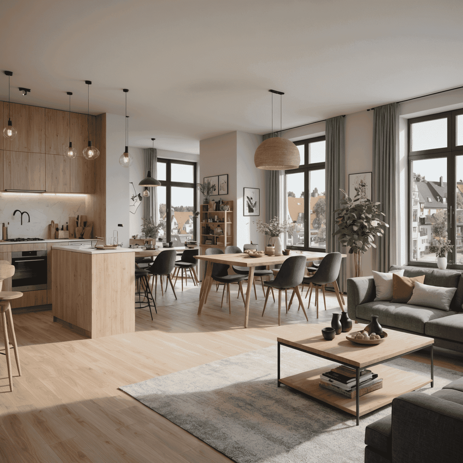 Eine moderne Wohnung in Zwingenberg mit Blick auf den Marktplatz, die die Vielfalt der lokalen Immobilien repräsentiert
